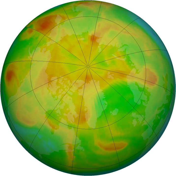 Arctic ozone map for 12 May 2000